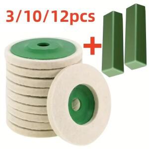 31012개 연마 휠 패드 그라인딩 디스크 앵글 액세서리 휠, 펠트