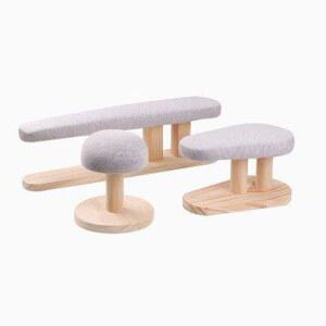 모자 다리미판 원형 원목 17cm 가정용 소형 다림판 둥근 가방 다림질 16 다리미