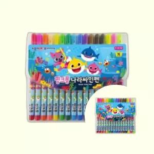 핑크퐁 아기상어 싸인펜 16색 사인펜 초등 어린이집 학용품 준비물 입학 선물