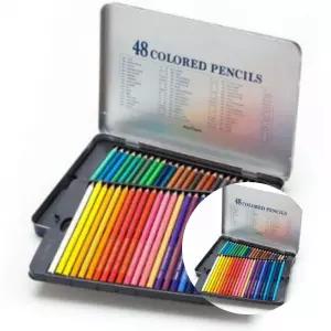 고급 색연필 48색 틴케이스 세트 초등 어린이집 학용품 준비물 입학 선물 색연필세트
