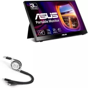 ASUS ZenScreen 잉크 휴대용 터치스크린 모니터(MB14AHD)와 호환되는 박스웨이브 케이블(14인치) -
