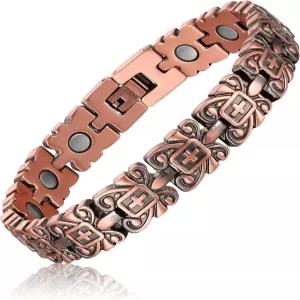 여성용 패션투어 코퍼 크로스 마그네틱 팔찌 99.99 순동 디자인 조절 가능