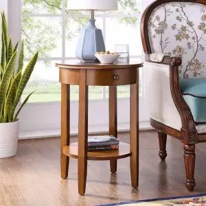 작은 원탁 원목 사이드테이블 카페 협탁 이중 북유럽 원형 간이 미니 소파