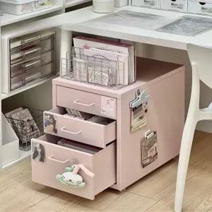 이동식 서랍장 철재 슬림 바퀴 소삼채 틈새 사무실 캐비닛