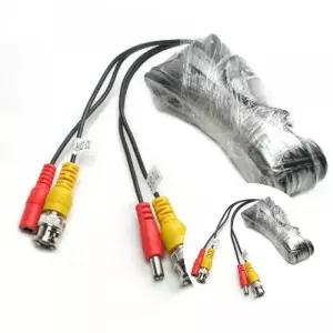 CCTV 케이블 5m BNC DC 5.5 전원선 통합 회색 보안 카메라 전용 연결 케이블