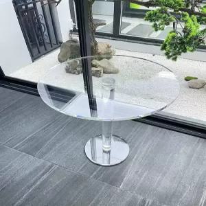 소형 소파테이블 거실 티테이블 투명 아크릴 카페 코너 사이드