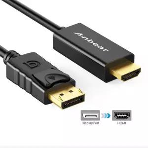 안베어 디스플레이 포트에서 HDMI 케이블 금도금 케이블까지 6피트(남성 대 남성) 디스플레이에 연결할 수