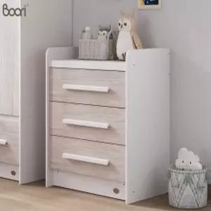 어린이 유아 3단 서랍장 침실 선반 옷장 화이트 원목