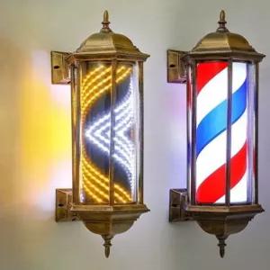 미용실 간판 이발소 led 회전 사인볼 미러볼 레트로 램프 인테리어