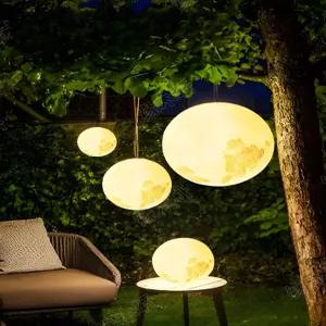 3D 문라이트 달 펜던트 조명 대형 태양광 무드등 야외등 인테리어 라이트