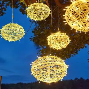 결혼식 조명 야외 라탄볼 트리 장식용 전구 라이트 공원 워터프루프 LED볼 인테리어