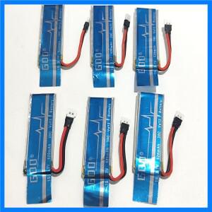 6PCS WLtoys V977 V930 K110S 6050 RC 항공기 리튬 배터리 액세서리 1S 3.7V 520mAh 30C Va13 리튬 이온 배
