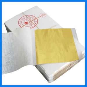 모조 금 은 호일 종이 잎 시트, DIY 예술 공예 종이, 생일 파티 웨딩 케이크 홈 장식, 1000 개