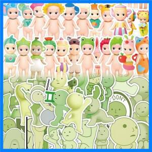 105Pcs 귀여운 Smiski 및 써니 천사 스티커 DIY 장식 방수 스케이트 보드 노트북 수하물 전화 냉장고 데칼