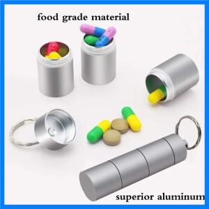 미니 휴대용 알루미늄 방수 알약 상자 쉘 봉인 된 3 시간 그리드 하루 주최자 태블릿 여행 의료 비타민 생