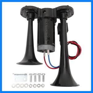 24V 트럭 밴 요트 기차 자동차 용 듀얼 트럼펫 에어 혼 시끄러운 130dB 금속 내압 안전 경고 경적 시스템