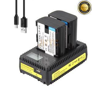 LP-E6 LP E6 디지털 배터리 Canon EOS 6D 7D 5D Mark II IV R XC10 카메라 충전기