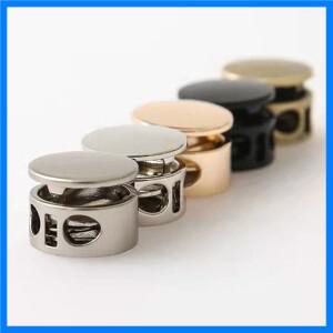 10 개/갑 금속 코드 잠금 스토퍼 스프링 버클 패스너 버튼 가방/의류 엔드 로프 액세서리