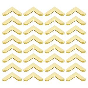 파티킬 20mm 금속 책 코너, 50pcs 사진 코너 프로텍터 스크랩북 앨범 제본용 레트로 장식, 골드