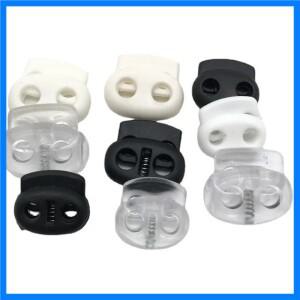 플라스틱 이축 구멍 스토퍼 코드 잠금 콩 끈 토글 클립, 4mm-100mm, 의류, 신발끈, 스포츠웨어, 버튼 액세