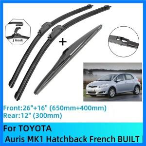 TOYOTA Auris MK1 Hatchback French BUILT 전면 후면 와이퍼 블레이드 브러쉬 커터 액세서리 J U Hook 2006