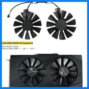 2개/세트, 비디오 카드 팬, VGA GPU 쿨러, PLD09210S12HH, MLLSE RX 580 8GB Paquete A,T용 129215 8g 패키