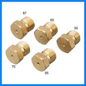 5PCS 버너 가스 스토브 액세서리 노즐 0.5-0.95 용 LPG 변환 보어 황동