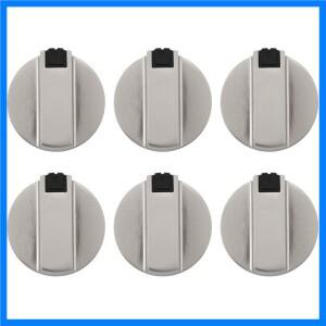 범용 실버 가스 스토브 제어 노브 어댑터, 조리기 손잡이, 오븐 6 개, 아연 합금 6mm, 로터리 스위치 요리