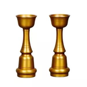 유기 제기 촛대 2p 고급 환봉 방짜 제사촛대 세트 수공예품 제사용품 짧은 구리 소형