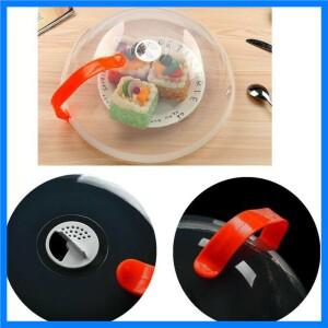 3세대 전자레인지 커버 두꺼운 투명 방수 손잡이 포함 BPA 프리 접시 음식