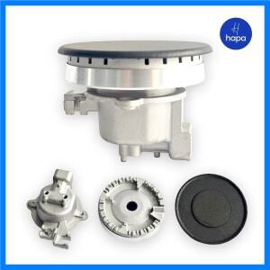 범용 오븐/가스 호브 스토브 헤드 세트 (플랫 파이어 커버/버너/바텀 컵), 대부분의 가스 버너에 적합, 1 7