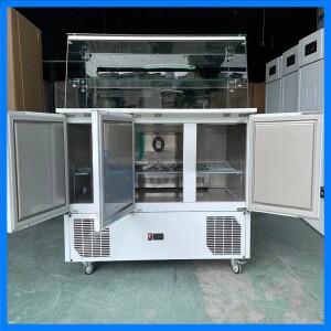 상업용 샐러드 바 디스플레이 냉장고 공냉식 스테인레스 스틸 피자 카운터