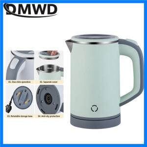 110V 220V 0.8L 휴대용 전기 주전자 스테인리스 스틸 라이너 빠른 가열 물 보일러 커피 워머 히터 여행용