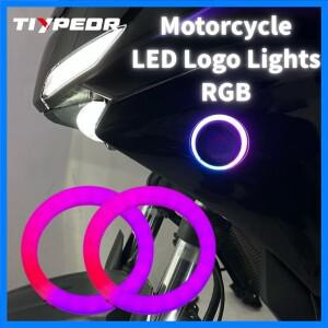 TIYPEOR LED 엔젤 아이즈 50mm RGB 블루투스 컨트롤 라이트 서클 커버 링 포함 BMW 로고 야마하용
