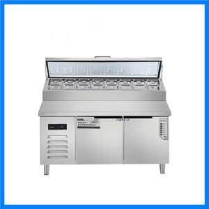 상업용 전문 스테인리스 스틸 디스플레이 냉장고 샐러드 피자 바 카운터 준비대