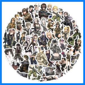 애니메이션 위장 군복 소녀 그래피티 스티커, 스케이트보드 노트북 오토바이 멋진 방수 장난감, 10 개, 30