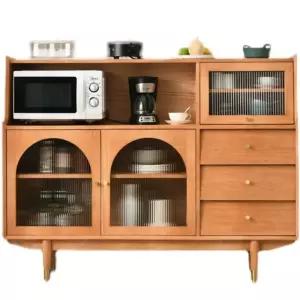 원목 렌지대 전자레인지장 주방 아이보리 오븐장 장식장 수납장 밥솥장 80x3