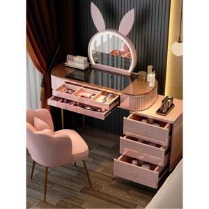 핑크화장대 학생 공주 수납 공 60 수납장 원목 캐비닛 조립식 이쁜 장대