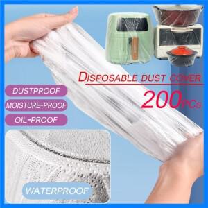 10~200개 대형 일회용 PE 먼지 커버 가전제품용 전자레인지 베이킹 팬 청결 유지