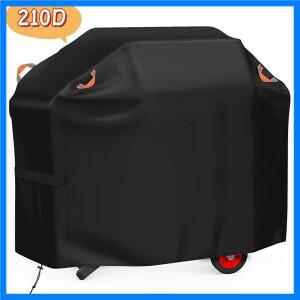 210D 바베큐 스토브 커버, 방수 방진 방열 기능이 있는 가스 오븐 조절 가능한 밑단 끈과 반사 스트립 손잡