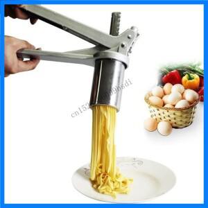 신선한 파스타 만들기를 위한 11UA 스테인레스 스틸 국수 제조기 금형 세트가 있는 수동 프레스 기계