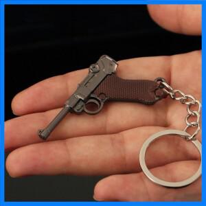 합금 미니 루거 P08 총 모델 금속 키 체인 펜던트 5cm 쥬얼리 Pubg Peace Elite Escape From Tarkov USEC B