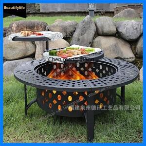 B456 야외 정원 원형 그릴 난로 장작 스토브