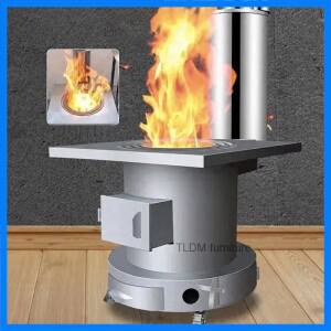 야외용 화로 장작 난로 가정용 실내용 시골 대형 철제 냄비 무연 이동식 H