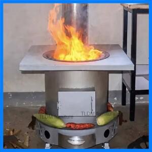 장작 난로 가정용 실내용 연소 농촌 대형 철제 냄비 무연 이동식 시골 야외용 스토브