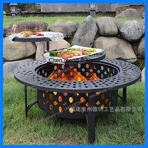 야외 정원 원형 그릴 난로 장작 스토브
