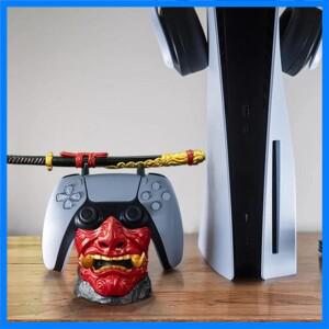 고스트 쓰시마 게임 컨트롤러 거치대 피규어 헤드폰 스탠드 컨트롤러, PS5, PS4, NS 데스크탑 장식품