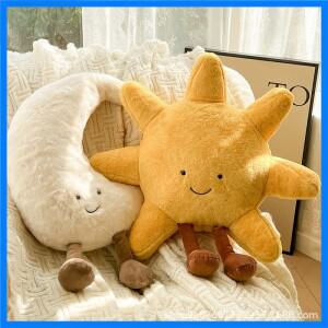 25cm 창의적인 해와 달 베개 - 소파, 창턱, 침실용 귀여운 등받이 쿠션 |   집을 위한 아늑한 장식 인형