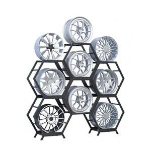 휠전시대 진열대 쇼케이스 4단 선반 프레임 업소용 7개 마름모 매장 디스플레이