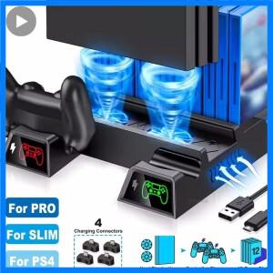 소니 PS4 게임 콘솔 용 스탠드 팬 플레이 스테이션 플레이 스테이션 PS 4 Pro 슬림 컨트롤러 제어 지원 액